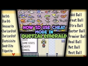 How to use Cheat Mode in Pokemon Quetzal Emerald v0.6.4 ‼️