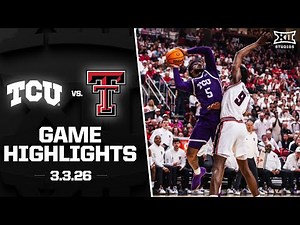 TCU vs. #10 Texas Tech Game Highlights | 2025-26 Big 12 Men’s Basketball