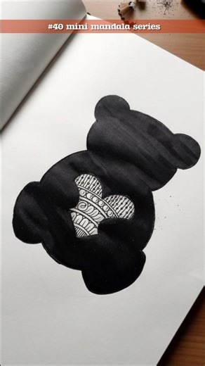 Easiest Geometric Mandala Art 🐻📐🖋️ How to Draw Mandala art 💡✍️ #Shorts #geometricmandala #mandala