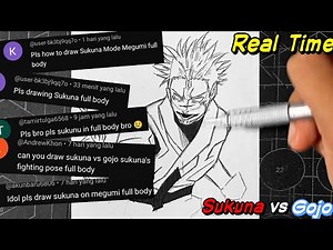 How to draw Sukuna full body Step By Step - Jujutsu Kaisen