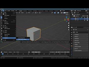 Your First Blender Tutorial = How To Reset Blender And Preferences