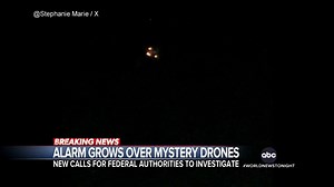 132K views · 1.7K reactions | Lawmakers are sounding the alarm over the swarm of mysterious drones appearing in the sky in the Northeast — sometimes dozens at a time. Local officials calling for immediate action by federal authorities. Erielle Reshef has details. https://abcnews.link/o8qSbza | ABC World News Tonight with David Muir | Facebook