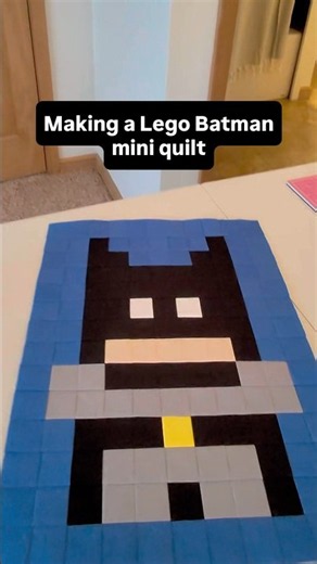 Making a Lego Batman mini quilt