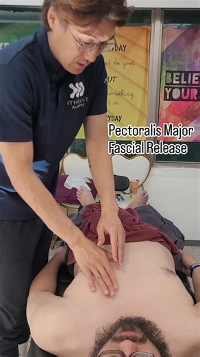 iThrust Academy Taiwan | Pectoralis major fascial release by Dr. Lee Kwangjun | Instagram