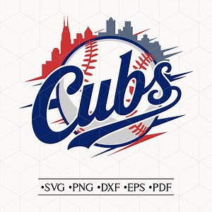 Cubs Baseball Svg | Chicago City Baseball Team | Sports Team Cricut Design, Png Dxf Eps Pdf Vector Files, Printable, Cutting, Shirt Design - Etsy