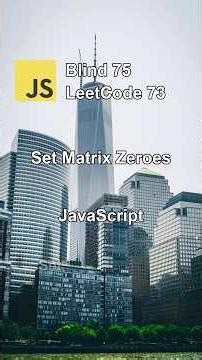 Set Matrix Zeroes in JavaScript