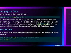 Understanding the Error: Identifier i is Undefined in Your Random Number Generator Code