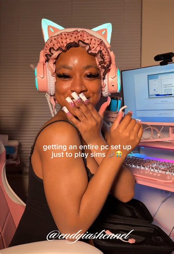 YES, I did get an entire set up just for the Sims 4 😭😩 IDC IDC! I’ve always been obsessed with playing sims, I’m talking since before knowing about that version & playing sims free play !! #gamimgsetup #gaming #sims4tok #sims4 #pcgaming