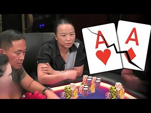 Poker Queen CRACKS ACES for $73,900 at HIGH Stakes Cash Game