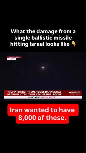 An Iranian ballistic missile directly hit Tel Aviv. | AIPAC