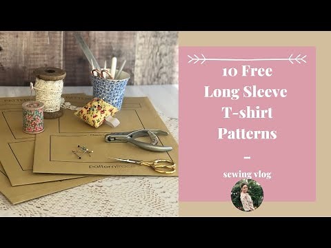 10 Free Long Sleeve T-shirt Sewing Patterns To Download - Sewing Vlog