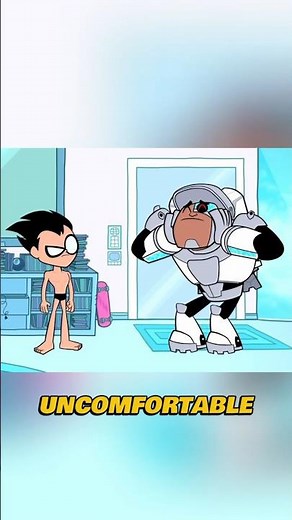 Naked Robin MAKES Cyborg go CRAZY! #reels #teentitansgo #funny #dc #cartoon #shorts