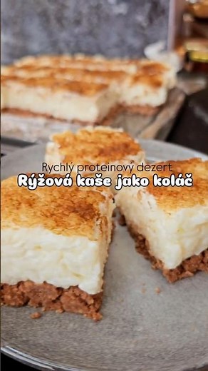 Rýžová kaše na plech jako koláč - proteinová verze ❤️
