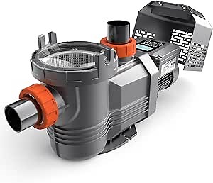 Pool Pump Inground 3.0HP with 11359GPH High Flow DC Motor, Variable Speed Pool Pump for Inground and Above Ground Swimming Pool, with Programmable Timer and Rain Cover, 220V