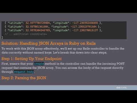 How to Process JSON Arrays in Ruby on Rails Without Named Keys