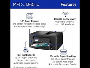 Brother MFC J1360DW Wireless Color Inkjet Printer Review: Fast, Reliable Color Printing with Duplex