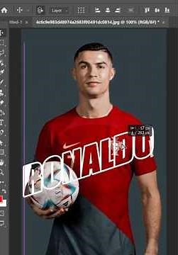 Professional Text Masking Guide with Adobe Photoshop#ronaldo