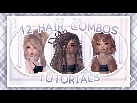 12 HAIR COMBOS TO HELP YOU WIN ˚⊹ ᰔ | DRESS TO IMPRESS TUTORIALS
