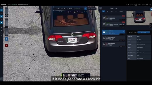 Inflight LPR Aerial Hot List Alerts Drones can now identify and run license plates in real time. No second operator or manual checks required. When a plate matches a hotlist, alerts are sent instantly to responding officers. See Inflight LPR in action: 🔗 https://link.flocksafety.com/3KSNWkh #FlockSafety #DFR #LawEnforcement | Flock