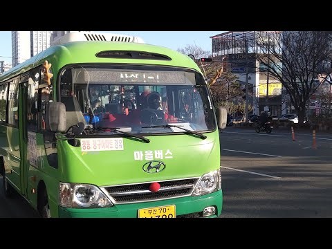 부산마을버스 사상1-1번 카운티 산타버스 주행영상 친절기사님차량
