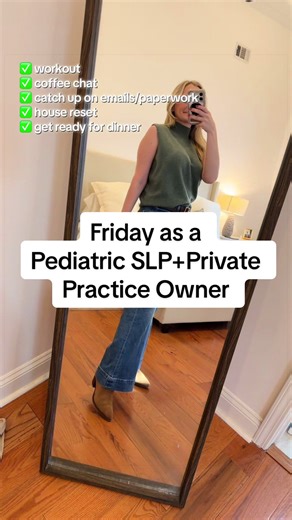A Friday as a pediatric SLP private practice owner 🫶🏻Everyday looks a little different, but emails, admin, and coffee are always involved 🤪 #intownspeechtherapy #pediatricslp