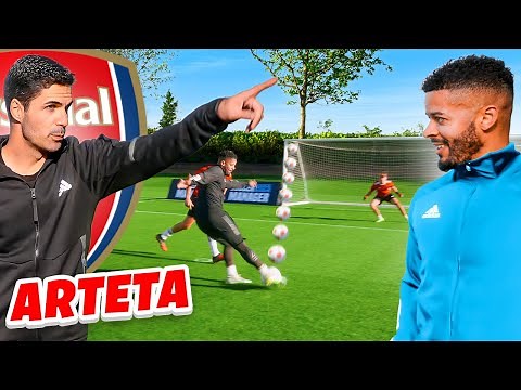 MIKEL ARTETA PREMIER LEAGUE COACHING SESSION 😱 | I HAD ONE TO ONE GOALSCORING TUTORIAL 🎯👨‍🎓⚽️