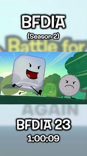 The Longest Episode in Every BFDI Season (as of BFDIA 23) #shorts #bfdi #tpot