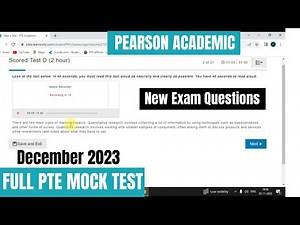 Pearson official Mock Test | PTE Full Mock Test December 2023 Real Exam Questions |