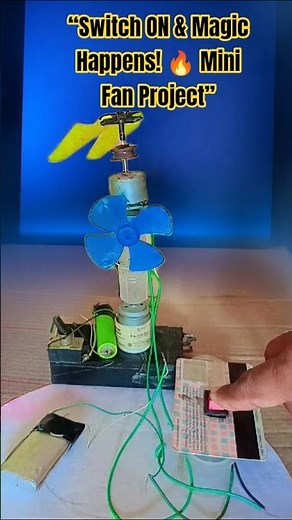 “Switch ON = Fan Starts ⚙️ DIY Idea”