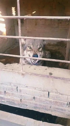 Captivating Wolf Behind Bars: A Close Encounter