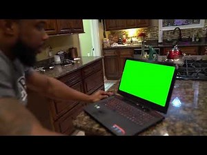 Black man punches the green screen laptop // grren screen effect // meme template