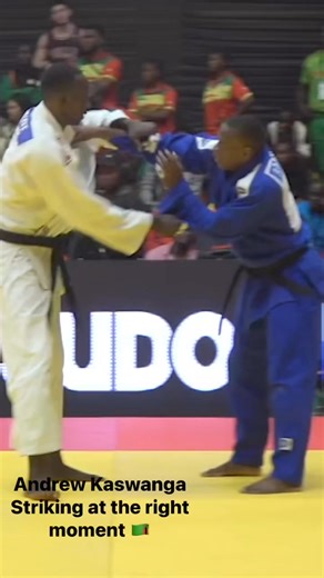 Striking at the right time. Zambia’s Andrew Kaswanga shows that using power at the correct time, in the right direction and with the correct technique is the target in Judo. #judo #technique | NOCZ