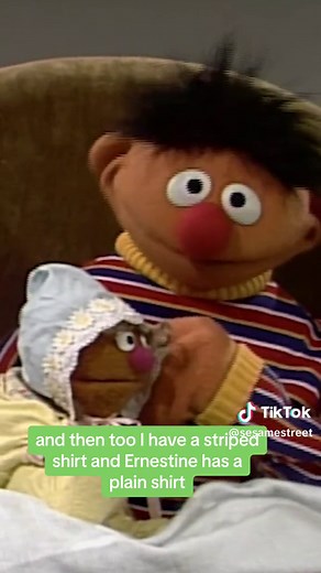 Do you see the family resemblance? 😂 #SesameStreet #Ernie #Ernestine #Family #Cousins #OldSchoolSesame