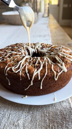 Recipes I wrote years ago sometimes need updating! I made the Sour Cream Coffee Cake from Parties, and I decided it needed more crumble. Who wouldn’t want more crumble?? Recipe link in bio. | Ina Garten