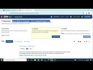 Excel 2024 In Practice – Chapter 2 Guided Project 2-3 | SIMnet Assignment Guide Step by Step