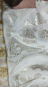 Somali Dirac Jacquard Silk Fabric Gold Lurex Metallic Chiffon Girls' Wedding Dresses Sleepwear Costumes for SomaliSomalisomali