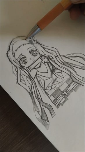 Nezuko Sketching #anime #drawing #art