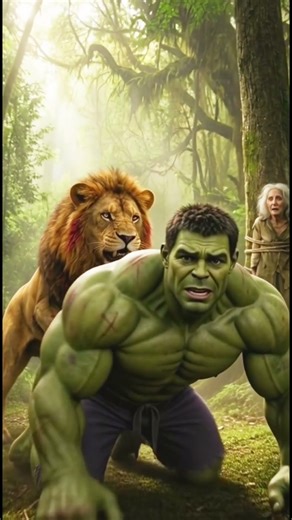 Hulk Vs Lion 🦁 #cartoon #hulk