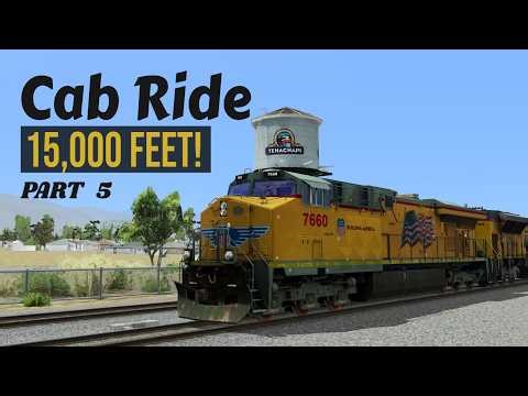 Cab Ride: 15,000 feet! Part 5: Bakersfield, CA to Long Beach, CA - Mojave Sub - UP Container Train