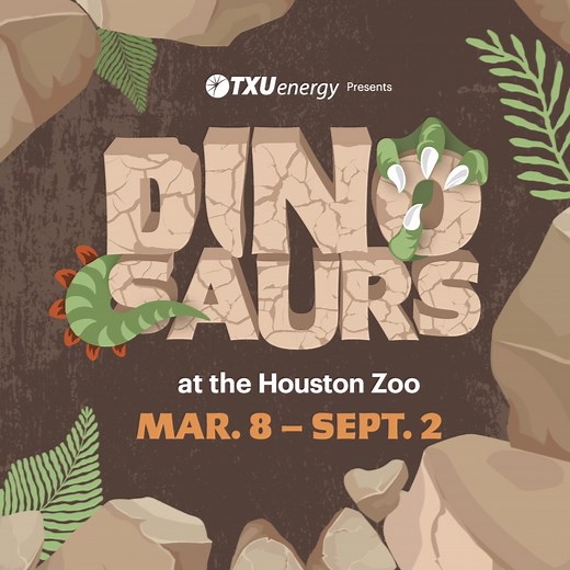 2.9K views · 80 reactions | Don’t miss our prehistoric adventure as dinosaurs make their roaring return on March 8! Journey back in time and come face-to-face with massive giants that roamed the earth millions of years ago with TXU Energy presents Dinosaurs at the Houston Zoo. Buy your Value Pass now for the best price: bit.ly/3OHJaoI | Houston Zoo | Facebook