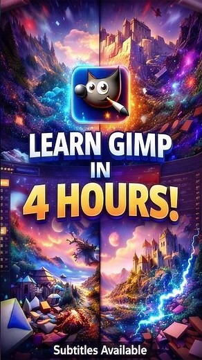 Learn GIMP in 4 Hours! ⚡ Fast Beginner Course (Subtitles Available)