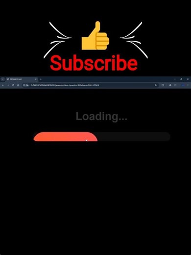 🌊 HTML & CSS LOADING PROGRESS BAR ANIMATION #coding #htmlcssjs #webdesign #shorts
