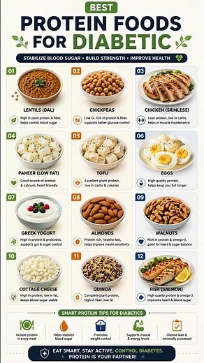 Best Protein Foods for Diabetics 🥚💪 | Blood Sugar-Friendly Choices #shorts