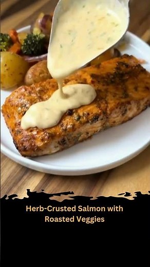 Herb-Crusted Salmon with Roasted Veggies
