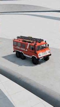 Fire Truck vs Mega Spiral Bridge 🤯🔥 | BeamNG #shorts