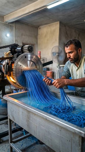 How Blue Plastic Scrap Is Recycled into Granules!
