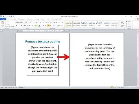 How To Remove The Outline of A Text Box In MS Word