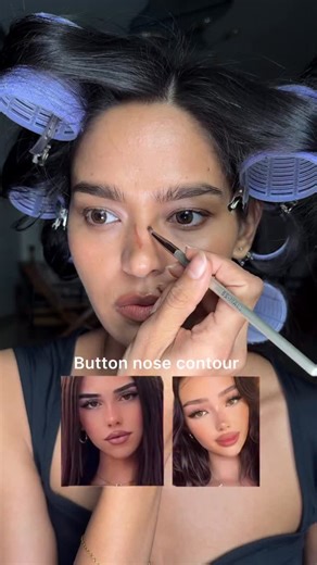 99K views · 28 comments | 2 min button nose tutorial!! . #buttonnose #nose #nosecontour #contour #nosemakeup | Wish link | Facebook