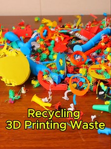 Recycle 3D Printing Waste into Red Filament