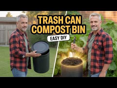 I Turned My Trash Can Into An Easy DIY Mini Compost Bin!